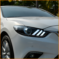 Pour Mazda 6 Atenza 2014 2015 2016, phare noir avec clignotants séquentiels de style Mustang, DRL LED, double lentille de projecteur Bi-LED
