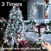 Guirlande Lumineuse Blanche Froide 800LED, 8 Modes, pour Arbre de Noël, Intérieur, Extérieur, Mariage, Décorations de Vacances