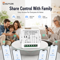 Module de commutation Wi-Fi intelligent pour système de maison connectée, 1 canal CC, relais vocal intelligent à commande unipolaire double