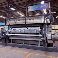 Machine de fabrication de barquettes à œufs en pâte à papier 8x8 alvéolées 10000 pièces/heure / Ligne de production de barquettes à œufs entièrement automatique avec four à gaz métallique et sécheur