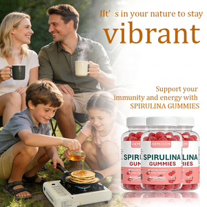 Organic spirulina powder Antioxidant Boost Immunity Spirulina Gummies for Adults Men Women Health Care Vitamins <b>Gummy</b> <b>Candy</b> - Product Image 3