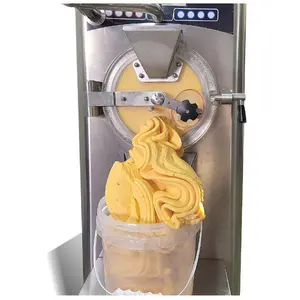 Guangzhou barato casa mini copo de papel de madeira rua iogurte máquina de fazer sorvete de sorvete de bico único 2024
