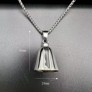 Étanche En Acier Inoxydable Suspendu Vélo Gremlin Cloches Hommes Mode Collier Pendentif Biker Sûr Chanceux Exorciste Moto Cloche - Product Image 4