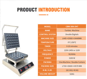 상업용 타르트 프레스 몰드 컵 기계 소규모 사업용 에그 타르트 쉘 베이킹 메이커 타르틀렛 기계 - Product Image 6