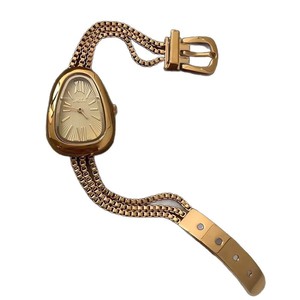 Montre à quartz pour femme <span class=keywords><strong>Melissa</strong></span> Mishali, design rétro tête de serpent, chaîne à pampilles dorée, bracelet en acier inoxydable, boîtier en alliage, cadran en verre - Product Image 5