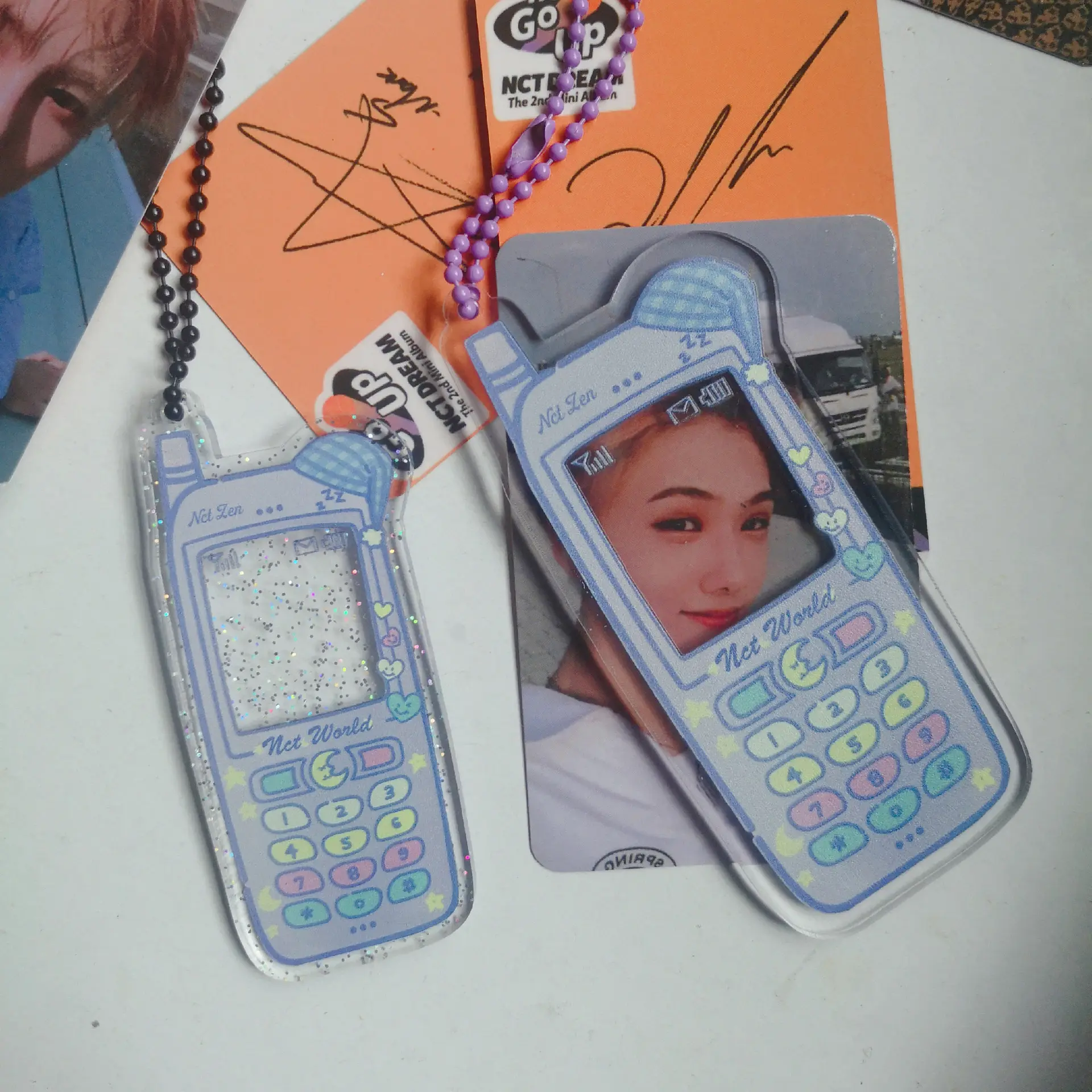 NCT foto del cellulare acrilico portachiavi con portachiavi personalizzato
