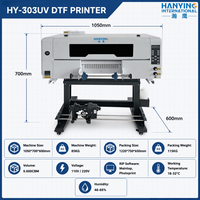 Nouvelle imprimante d'autocollants numérique UV DTF semi-automatique de 300 mm avec 3 têtes d'impression XP600