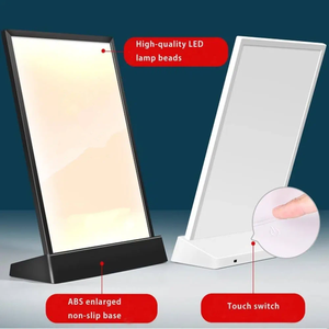 Portacarteles LED A4 Transparente, Caja de Luz Publicitaria de Sobremesa, Soporte de Exhibición de Menús para Restaurante, Bar, Tienda - Product Image 3