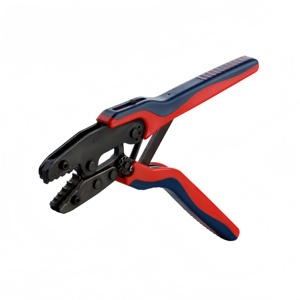 Pince à sertir à cliquet pour économie d'effort, sertisseuse manuelle pour fils, isolée et non isolée, pour embouts tubulaires et bornes électriques - Product Image 1