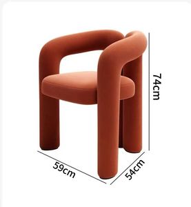 <span class=keywords><strong>Fauteuil</strong></span> minimaliste moderne avec revêtement en tissu ; Idéal pour les chambres, les salons, les coiffeuses ou comme meuble. - Product Image 6