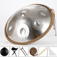 9 10 12 Note Steel Handpan Drum Set with Stand Soft Bag Professional Hand Drum Percussion Instrument Custom Pattern Design
