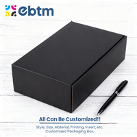 Boîte cadeau noire haut de gamme pour les appareils électroniques intelligents, montres intelligentes, smartphones, tablettes, boîte d'emballage cadeau haut de gamme doublée d'une éponge