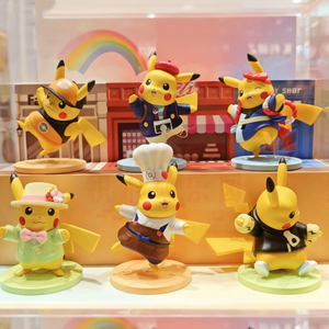 Venta al por Mayor de Cajas Sorpresa Originales de Anime Japonés Miniso Pokemoned, Serie de Disfraces de Pikachu, 6 Piezas/Caja, Juguetes Coleccionables Kawaii - Product Image 4