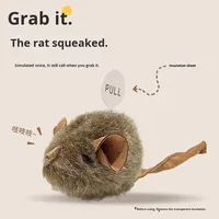 Jouet à mâcher interactif à capteur intelligent pour chat, souris grinçante et respectueuse de l'environnement, pour soulager l'ennui des animaux de compagnie.