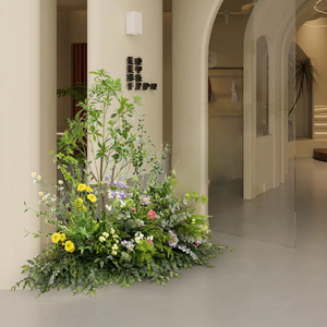 Ensemble de <span class=keywords><strong>fleurs</strong></span> artificielles en soie pour intérieur/extérieur, simulation d'<span class=keywords><strong>arbre</strong></span> en pot, arrangement floral, ornements de coin de fenêtre, plantes - Product Image 3