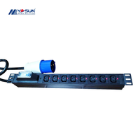 IEC C13 32A Protection contre les surtensions de base 1.5U équipement de distribution d'énergie de centre informatique avec câble 2M IEC 19 \ "1U PDU monté en rack
