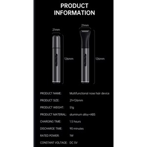 CITICITY Factory Outlet Tondeuse Électrique Nasale Rotative à 360° pour Hommes, avec Logo Personnalisable et Batterie Rechargeable – Pratique - Product Image 6