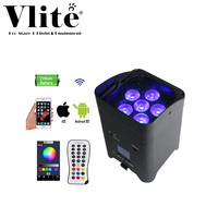 Luz LED Inalámbrica de Batería 6 x 15W RGBWA+UV