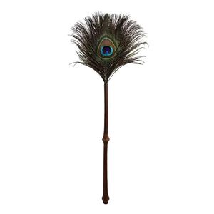 <span class=keywords><strong>Plumeau</strong></span> à manche en bambou naturel style rétro avec plumes de paon et d'autruche - Product Image 6