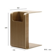 Moderne minimaliste salon chambre amovible C Type canapé Table d'appoint bois chevet coin Table