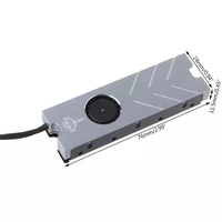 NVME NGFF M.2 2280 Radiateur SSD Radiateur Tampon Thermique En Silicone avec 4Pin 12V Ventilateur PXPA