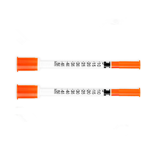 Seringues à insuline 1 ml, étui jetable stérile vétérinaire scellé, 50 unités, <span class=keywords><strong>seringue</strong></span> d'injection 1 ml 8 mm 31 Ga 5/16 - Product Image 3