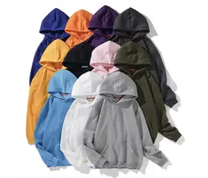 Custom Logo weight high quality oem color oversized hoodie with no string sweatshirt