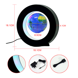Globo Terráqueo Flotante Magnético con Marco Redondo Plateado de 85 mm - Product Image 6