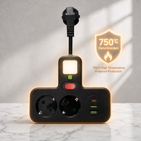 Prise USB personnalisée par le fabricant, conforme aux normes européennes, avec plusieurs styles de commutateurs, adaptateur intelligent USB et multiprise Type-C