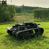 Nouvelles Offres Exceptionnelles : Tondeuse à Gazon Télécommandée 22 CV Monocylindre, Châssis Chenillé Industriel Tout-Terrain avec Pelle de Poussée, Certifiée CE