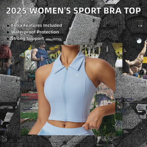 Nouveauté 2025 – Débardeur de sport grande taille pour femme, soutien élevé, col montant, imperméable et respirant en tissu Spandex/Nylon - Product Image 2