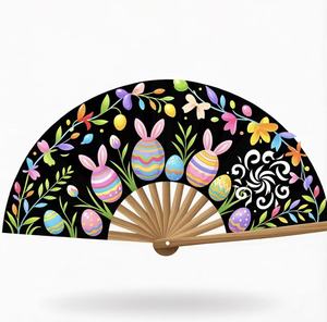 Nuevo Abanico Plegable de Bambú con Logotipo Personalizado al por Mayor, Abanico de Mano para Bodas, Abanico para el Día de Pascua - Product Image 6