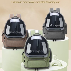 <span class=keywords><strong>Sac</strong></span> à dos portable léger pour animaux de compagnie Porte-<span class=keywords><strong>sac</strong></span> en tissu de style classique avec boucle de sangle de sécurité à glissière pour <span class=keywords><strong>sac</strong></span> de chat de voyage en plein air - Product Image 1