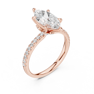 แหวนเพชรทองคำขาวทรงสวยหรูสำหรับผู้หญิง 10Kt 14Kt 18Kt 22Kt แหวนเครื่องประดับงานแต่งงานหรือวันครบรอบสุดหรูสำหรับเธอ - Product Image 2