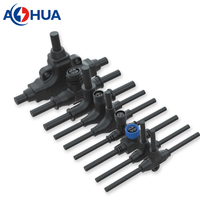 Conector de Cable Tipo T Impermeable IP68 de 3 Pines AOHUA M12, 5A 300V, Divisor de Energía Macho-Hembra para Letreros LED, Túneles y Exteriores