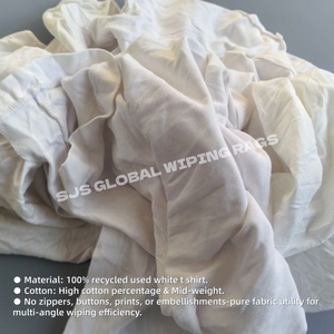 Recycling White T-Shirt Rags Cotton Rags 100% Cotton <b>Wiping</b> <b>Industrial</b> Cleaning Rags for Cleaning - Product Image 4