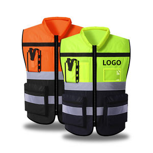شعار أمان مخصص سترة جيولوجي عاكسة ملابس مع بناء متعددة الجيوب سترة عمل عاكسة خفيفة الوزن للرجال - Product Image 1