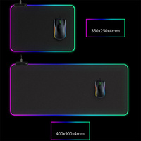 Tapis de souris XXL pour jeux OEM, RGB, extensible, en caoutchouc, tapis de souris pour gamer, tapis de clavier de bureau en stock
