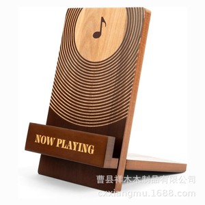 Wooden <b>Record</b> Display <b>Rack</b> Walnut Foldable Freestanding CD <b>Rack</b> Rustic Design - Product Image 4