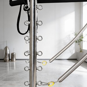 En İyi Fiyat OEM LOGO'lu Çok Satan Siyah Alüminyum Alaşımlı Çelik Kuleli Pilates Reformer Makinesi - Product Image 5