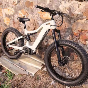 Joyebikes MTB Electrique Fat tire 26x4,5 SUSPENSIÓN COMPLETA caza Bafang ectric cuadro de bicicleta de montaña fibra de carbono fatbike eléctrica - Product Image 2