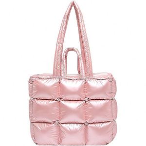 Bolso Tote Impermeable de Gran Capacidad para Mujer, Bolso de Hombro Acolchado de Poliéster Negro para Invierno, Bolso Bandolera - Product Image 3
