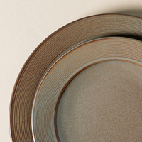 Service de table rustique PITO en grès céramique et porcelaine, assiettes vintage pour restaurant et hôtel
