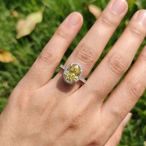 Bague Hip Hop en argent sterling 925 plaqué or de haute qualité avec diamant de laboratoire pour femme, brillance durable - Cadeau de mariage et de fiançailles - Product Image 4