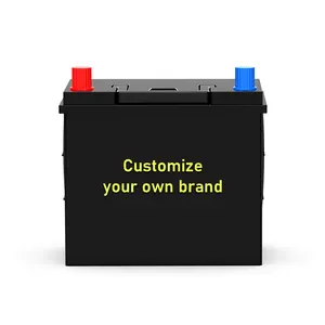 Оптовая продажа настраиваемых 12,8 V 24V 70Ah 80Ah 90Ah 130Ah LFP автомобильный стартер без обслуживания автомобильный аккумулятор для европейских транспортных средств - Product Image 1