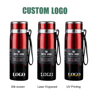 BPA Free Vacuum Thermos <span class=keywords><strong>Flask</strong></span> 800ml <span class=keywords><strong>1000ml</strong></span> Garrafas de água dupla parede com chá Infuser e anti-derrapante Base incluída logotipo personalizado - Product Image 3