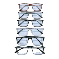 Lunettes optiques rectangulaires en métal TR élevé Style hybride Remise d'usine à bas prix Traitement de gros Lentille personnalisable PC