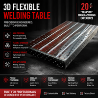 Plateforme de soudage 3D modulaire portable, assemblage facile, table de soudage flexible pour garage et atelier de maintenance