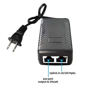 48V Poe Injector Adapter Voeding, 10/100Mbps Ieee 802.3af Compliant, voor Meest Cisco/Polycom/Aastra Telefoons En Meer