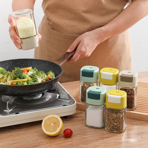 <b>Spice</b> <b>Jar</b> Set With Flip Top Lids Airtight Storage For Solid Seasonings Kitchen Use - Product Image 1